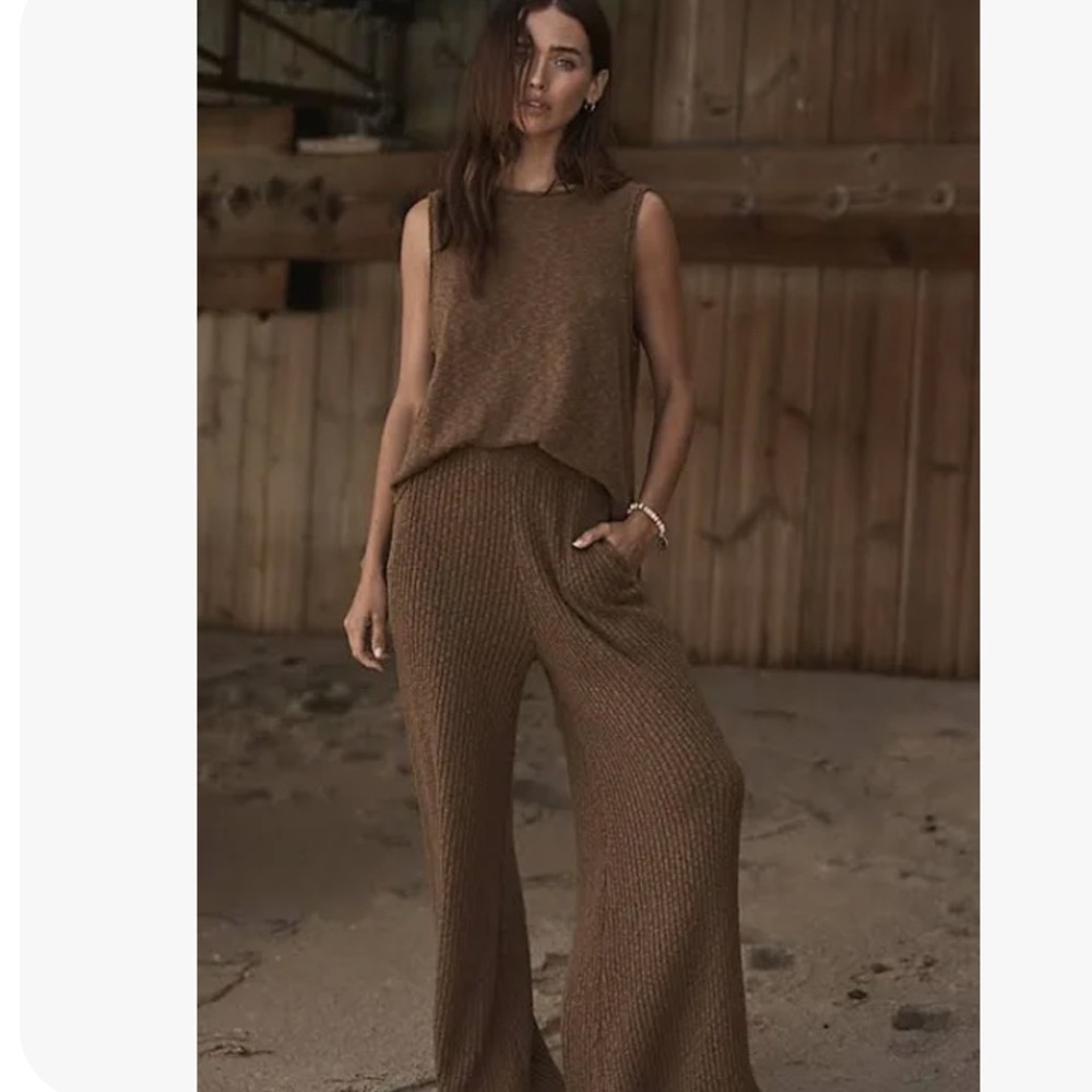 Free People Black Adelaide Sweater Set